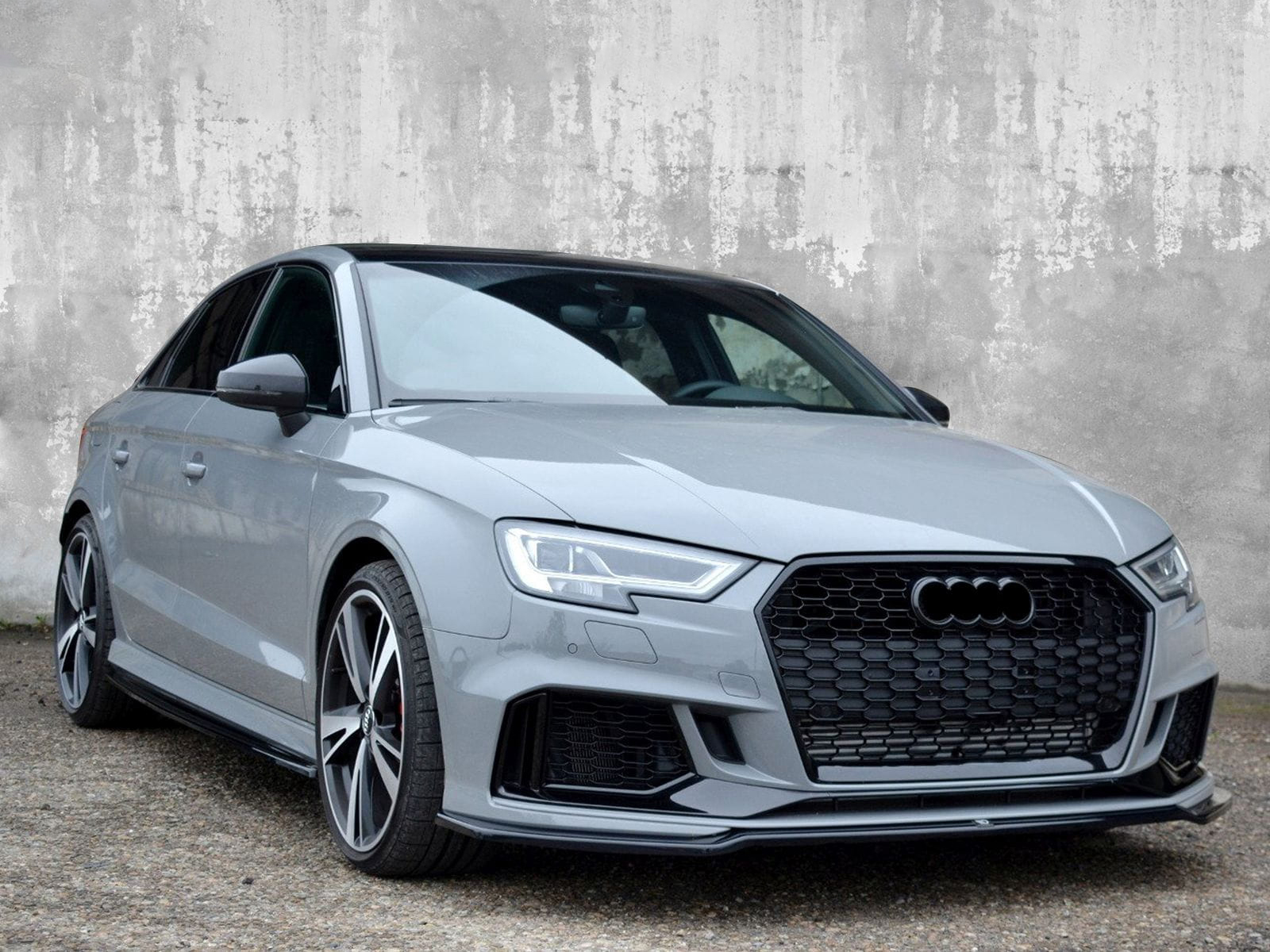 Audi A3 LIFT 8V 2015-2018 Sedan Front Bumper RS3 Black Quattro Style